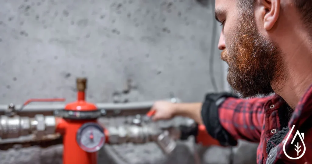 Filtration de l'eau de la maison à l'arrivée générale.