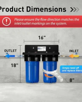 big-duo-dimensions - Boutique Diproclean Dimensions big blue 10 pouces avec cartouche charbon bloc.