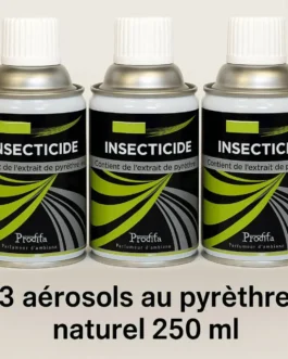 3 Aérosols Pyrèthre Naturel 250ml – Insecticide anti-insectes
