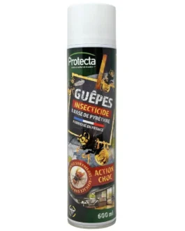 Aérosol Guêpes Frelons 600 ml | Action Choc Longue Portée Protecta®