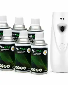 PyrNAT insecticide naturel en flacons de 250 ml avec dispositif de pulvérisation, idéal pour éliminer efficacement les insectes nuisibles dans votre environnement.