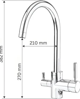 dimension-robinet-Valeria - Boutique Diproclean Dimensions robinet Valeria cuisine.