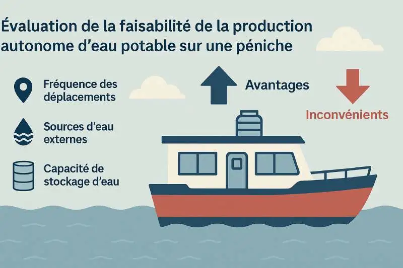 Faisabilité d'installer une station filtrante pour l'eau potable sur la péniche.