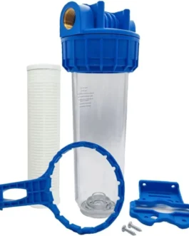 Porte Filtre à Eau 9″3/4-26/34 + Cartouche Filtration Lavable 60µm