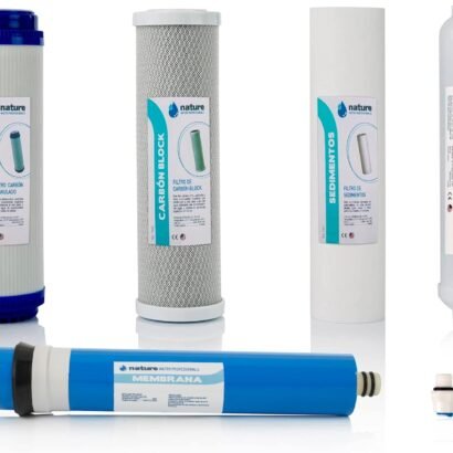 Kit cartouches osmoseur 5 niveaux avec membrane 75 gpd.