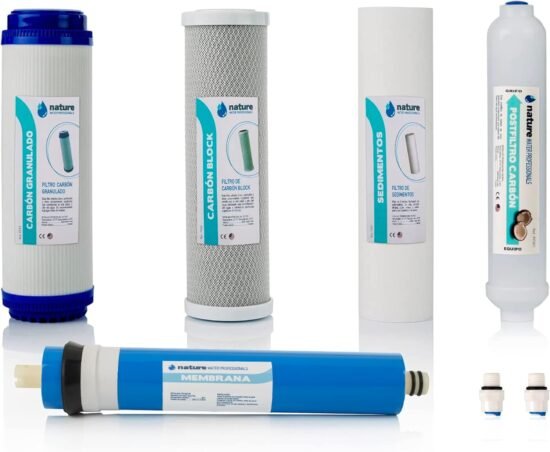 Kit cartouches osmoseur 5 niveaux avec membrane 75 gpd.