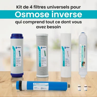 Kit de cartouches 9 3/4 pouces pour osmoseur 5 niveaux.