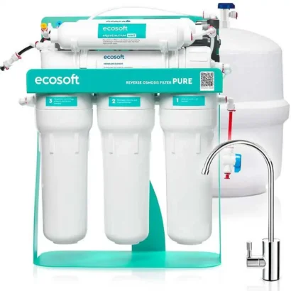 osmoseur-aquacalcium-pompe-75gpd - Boutique Diproclean Osmoseur domestiques 75 GPD avec pompe booster Ecosoft Aquacalcium.