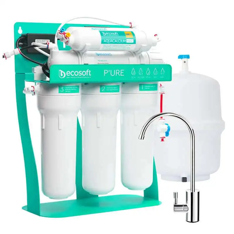 osmoseur-pompe-Ecosoft-75gpd - Boutique Diproclean Osmoseur domestique sous évier avec pompe booster.