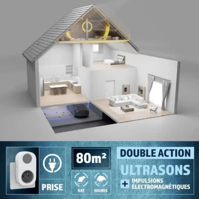 Protection de la maison avec le répulsif pour rats et souris.