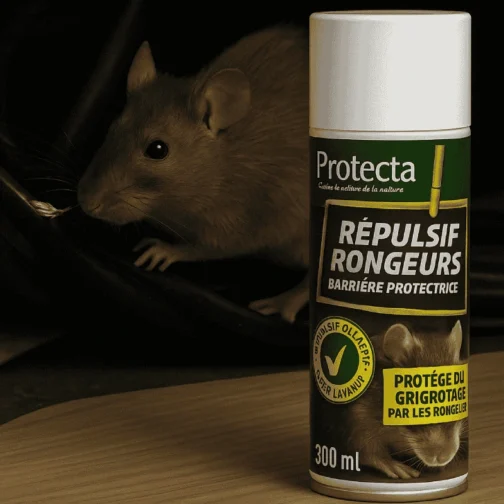 Spray 300 ml répulsif pour rongeurs de câbles.