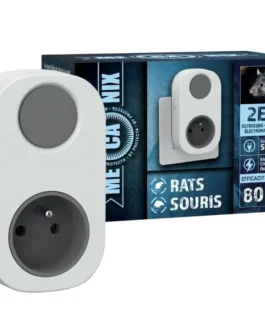 Répulsif 80 m2 Ultrasons & Impulsions Électromagnétiques Anti-Souris – Rats