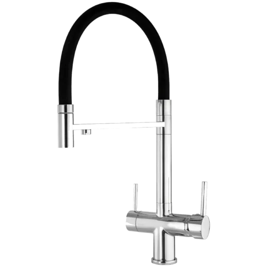 Robinet 3 voies élégant pour boire l'eau du purificateur.