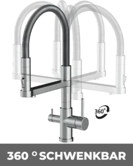 robinet-statement-360 - Boutique Diproclean Robinet inox 360 degrés pour cuisine.