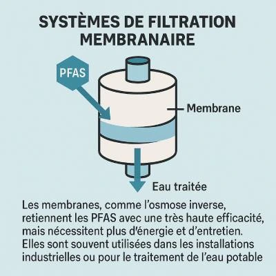 Système membranaires pour éliminer les Pfas.