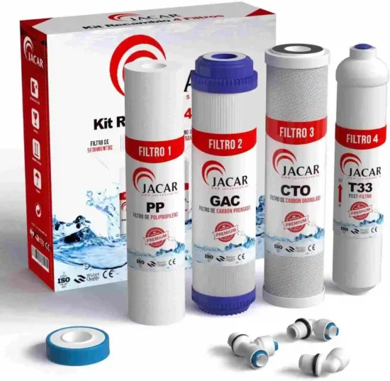 Kit cartouches double charbon osmoseur inverse 5 niveaux.