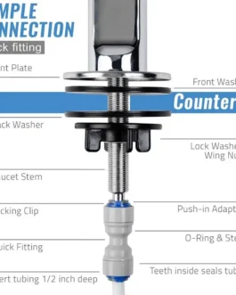 notice-robinet-cygne - Boutique Diproclean Mise en place du robinet col de cygne d'osmoseur.