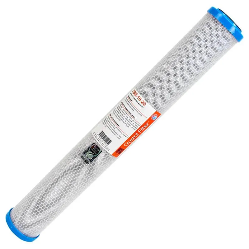 cartouche charbon actif bloc 20 pouces 10 micron pour station filtrante eau potable dans la maison.