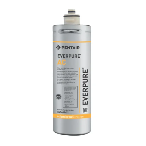 Filtre AC Everpure pour distributeur d'eau fraîche et gobelets.