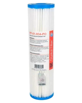 Cartouche Plissée Lavable 1 micron – Filtration fine réutilisable 9 3/4