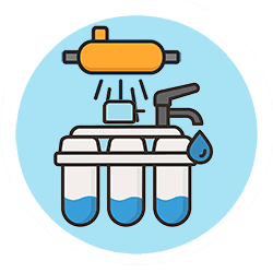 Filtration de l'eau de la maison avec cartouches.