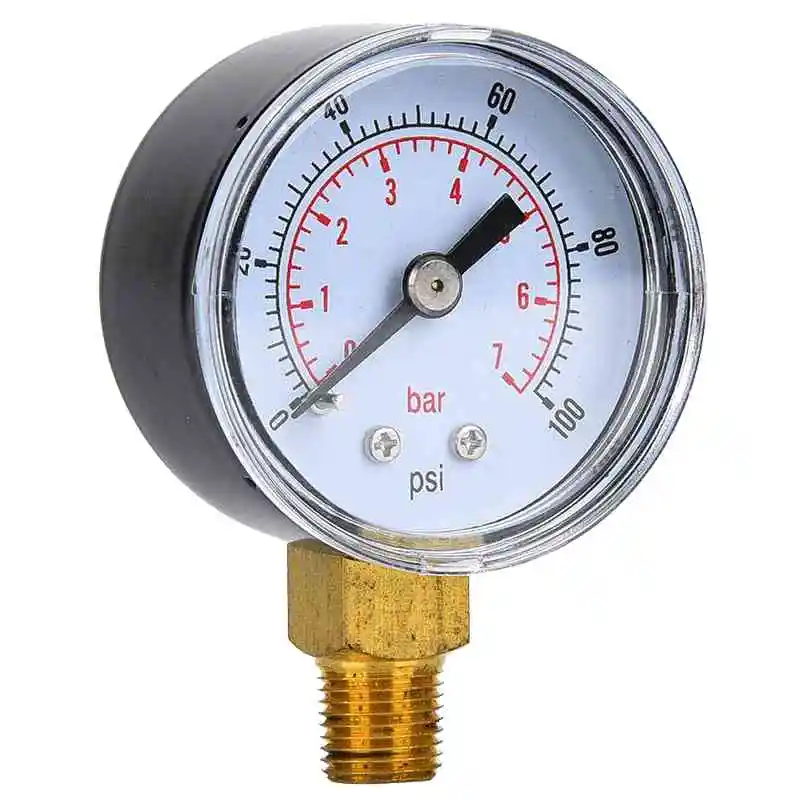 Manomètre vertical 1/8 pouce pour tête de filtre à eau.