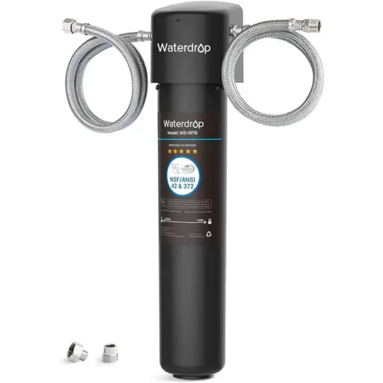 Filtre sous évier Waterdrop 15UA anti-chlore et anti-plomb pour l'eau de ville.