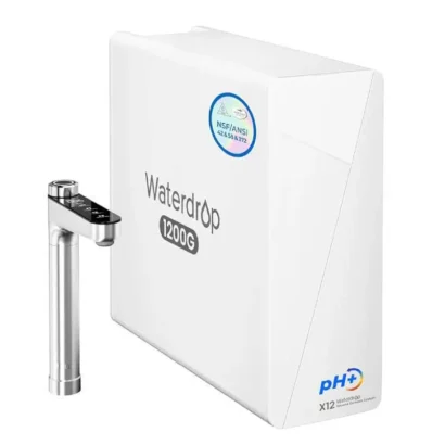 Osmoseur avec reminéralisation 1200 GPD avec robinet intelligent.