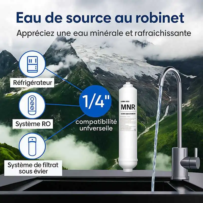 Applications de la cartouche reminéralisante.