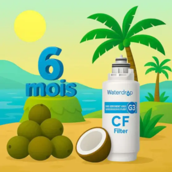 Cartouche CF triple action avec charbon coco pour G3 Waterdrop.