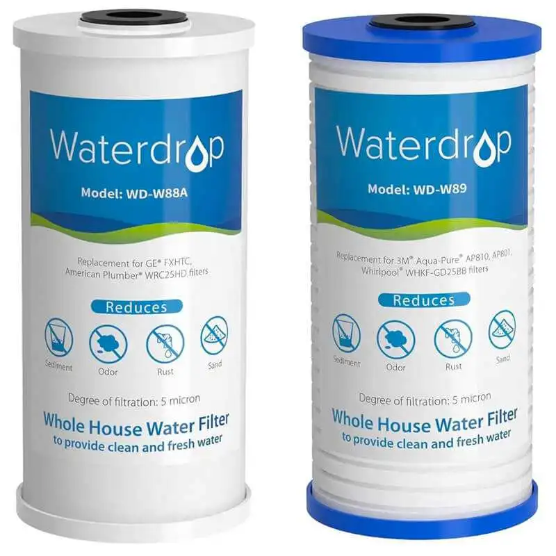 cartouches-big-PP-charbon - Boutique Diproclean Cartouches polypropylène et charbon actif big pour votre double filtre 10 pouces.