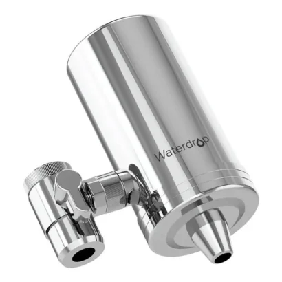 Filtre à eau au charbon actif pour robinet de cuisine.