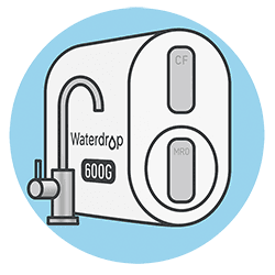 Filtres sous évier et fontaines Waterdrop pour une eau pure.