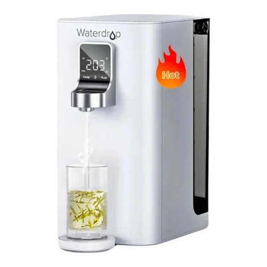 Fontaine osmose inverse eau froide et chaude 75 GPD pour comptoir.
