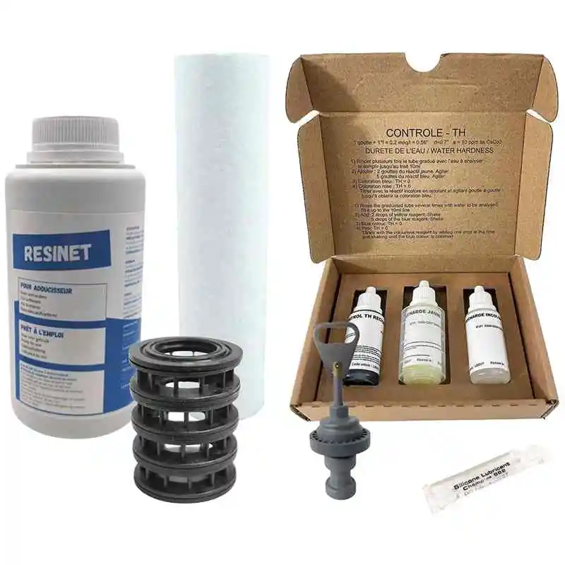 Pack d'entretien pour adoucisseur d'eau équipé de la vanne Fleck 5600.