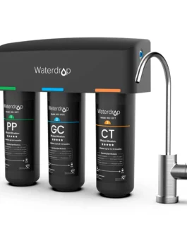 Triple filtration sous évier avec cartouche Waterdrop anti-Pfas.