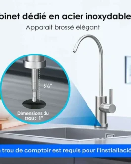 Faire un trou dans l'évier pour installer le robinet du UF.