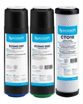 Triple cartouches au charbon pour le traitement des pesticides et calcaire dans l'eau du robinet.