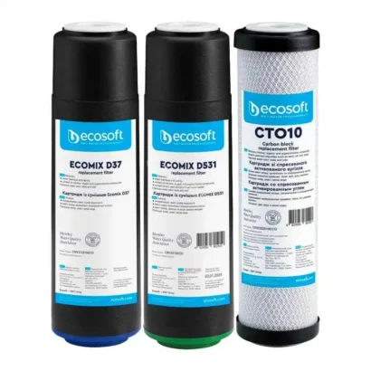 Triple cartouches au charbon pour le traitement des pesticides et calcaire dans l'eau du robinet.