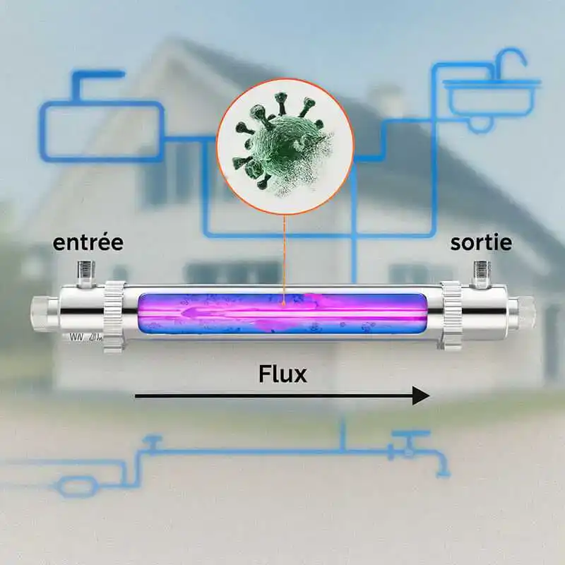 Filtre à UV contre virus, désinfection environnement, technologie de purification de l'air et de l'eau, solution professionnelle, Diproclean.