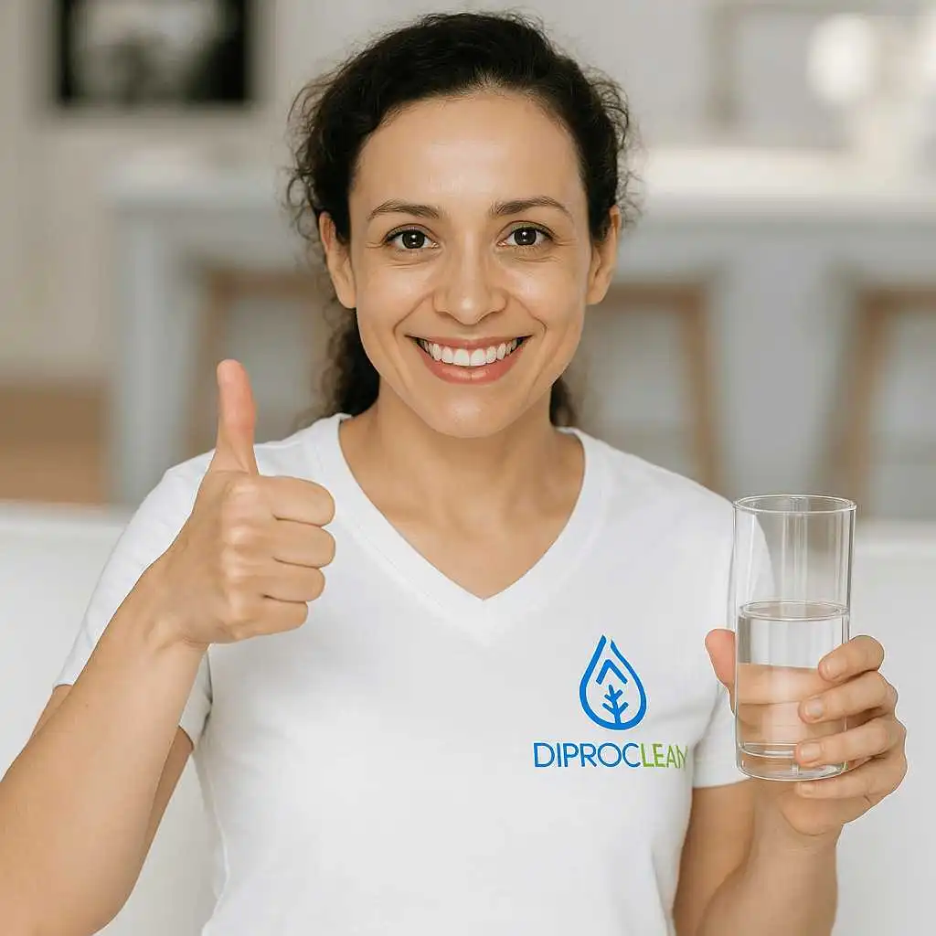 femme avec tee-shirt Diproclean.