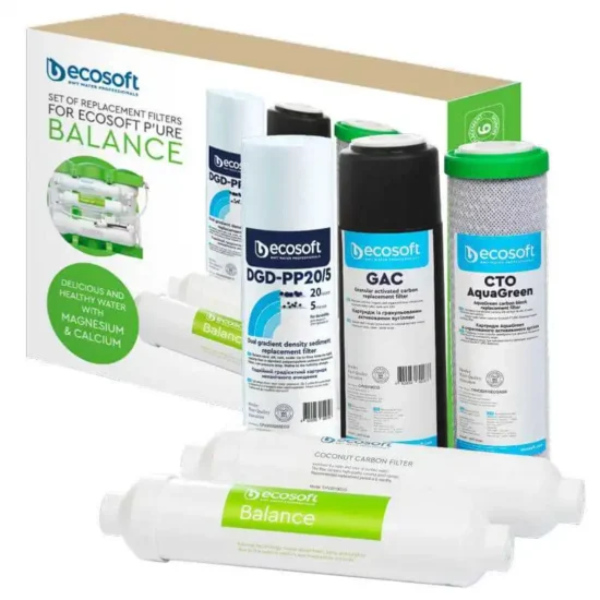 Kit de cartouches 5 étapes pour l'osmoseur Pure Balance Ecosoft.