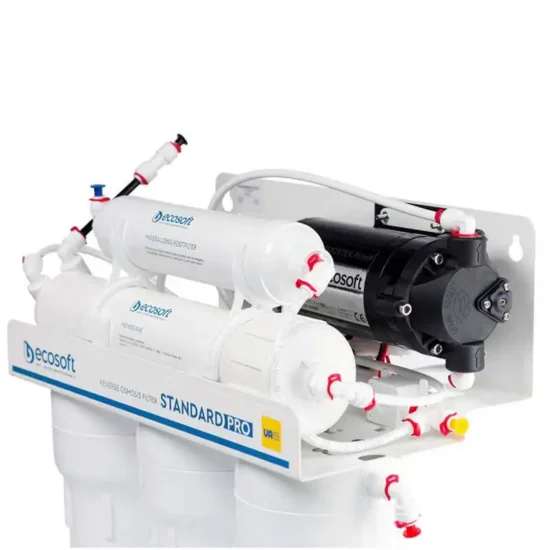 Osmoseur avec reminéralisation et pompe booster.
