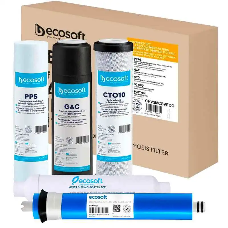 pack-filtres-5-osmoseur-Ecosoft - Boutique Diproclean