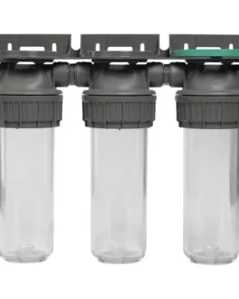 Triple filtre Ecosoft avec cuves transparents 9 3/4 pouces.