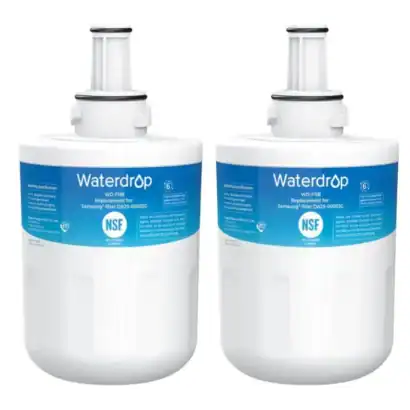 Filtres de remplacement Waterdrop WD-F18 pour purificateurs d'eau Samsung, certification NSF, garantissant une eau saine et pure, disponible chez Diproclean Boutique.