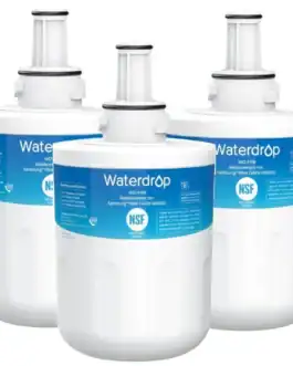 Filtre d'eau Waterdrop pour purificateur Samsung, eau propre et saine, référence WD-F11B, à remplacer facilement.