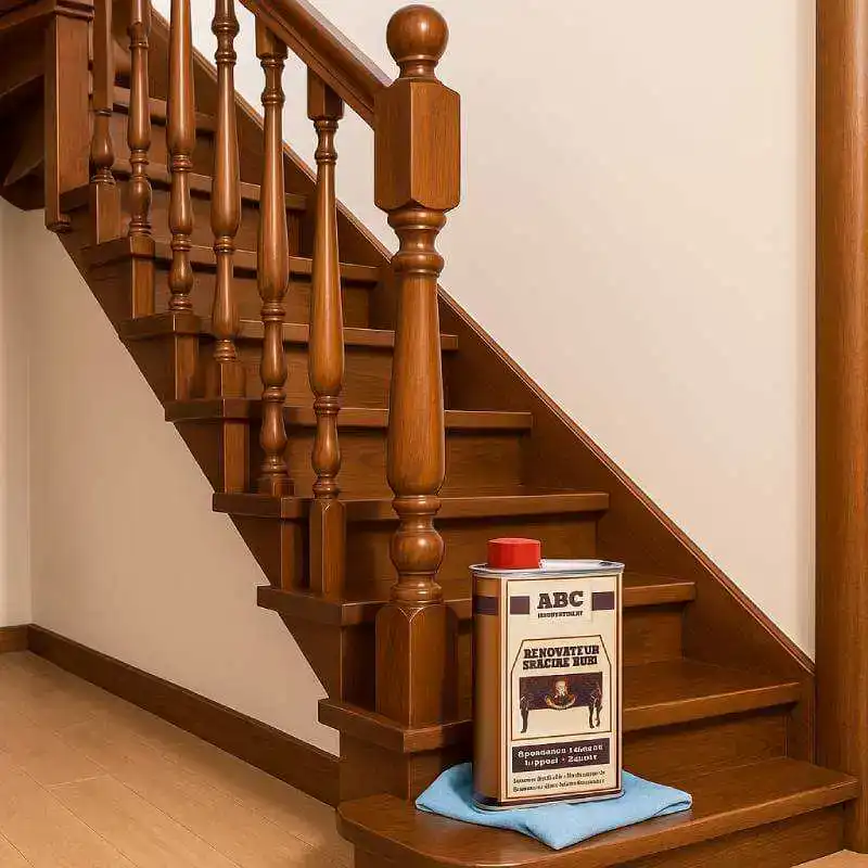 ABC-escalier-chene - Boutique Diproclean Nettoyage de escaliers en bois avec produit spécialisé, restauration de la finition, entretien professionnel, solution durable, artisan qualifié, make-over de bois, nettoyage intérieur, traitement bois, entretien maison, Diproclean france.