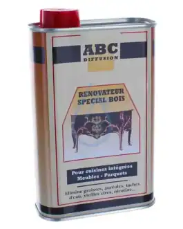ABC-meubles-bois-nettoyant-2024 - Boutique Diproclean ABC diffusion rénovateur bois pour cuisines intégrées, meubles et parquets, élimine graisses, auréoles, taches d'eau, vieilles cires, nicotine, convient pour entretien et rénovation.