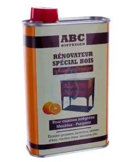 Nettoyant rénovateur bois à base d’orange pour cuisines intégrées, meubles et parquet, élimine graisse, moisissures et taches d'eau, idéal pour la rénovation et la dépollution.